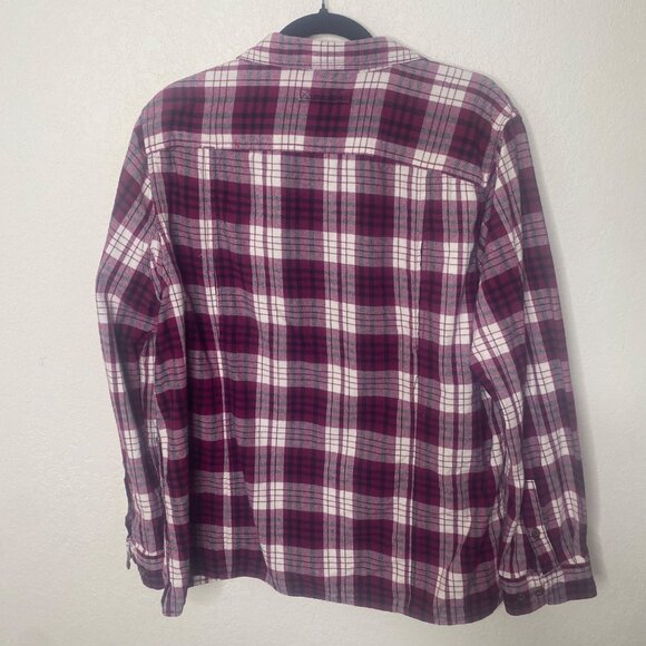 Duluth Trading Womens Plaid Flannel Shirt XL Button-Up Casual Comfy Soft - Picture 3 of 8